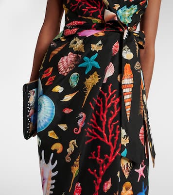 Bedrucktes Midikleid Capri aus Baumwolle | Dolce&Gabbana