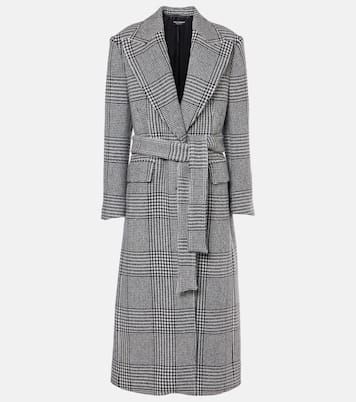 Manteau en laine mélangée à carreaux | Dolce&Gabbana