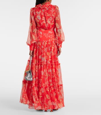 Floral tiered silk maxi skirt | Etro