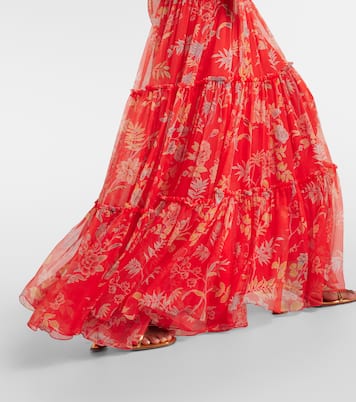 Floral tiered silk maxi skirt | Etro