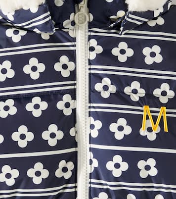 Wattierte Jacke Flowers mit Faux Fur | Mini Rodini