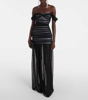 Walter Pickleball off-shoulder gown | Norma Kamali