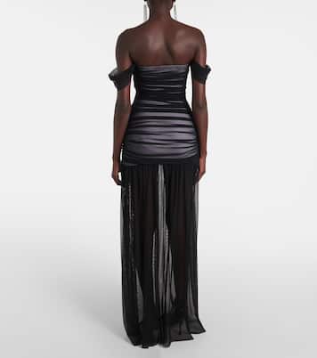 Walter Pickleball off-shoulder gown | Norma Kamali