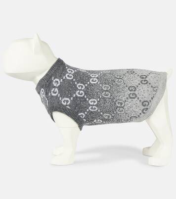 Wool jacquard dog sweater | Gucci