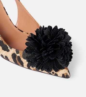 Couturier 65 raffia slingback pumps | Aquazzura
