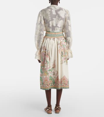 Falda midi de popelín de algodón | Etro