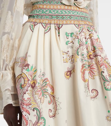 Falda midi de popelín de algodón | Etro