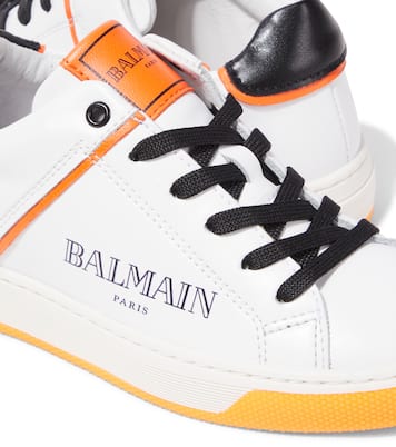 Logo leather sneakers | Balmain Kids