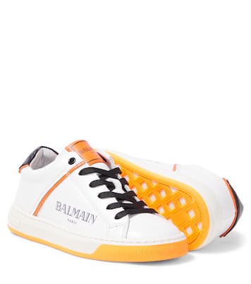 Logo leather sneakers | Balmain Kids