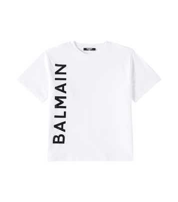 Logo cotton jersey T-shirt | Balmain Kids