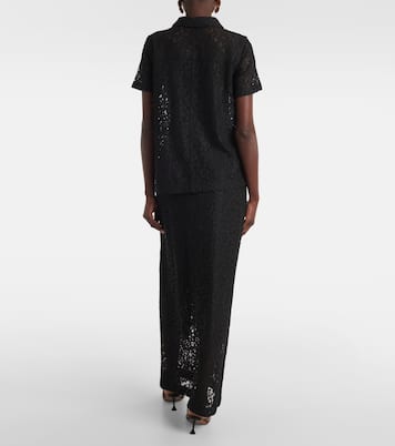 Kennedy floral lace polo shirt | Proenza Schouler