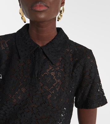 Kennedy floral lace polo shirt | Proenza Schouler