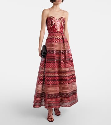 Sequined corset gown | Elie Saab