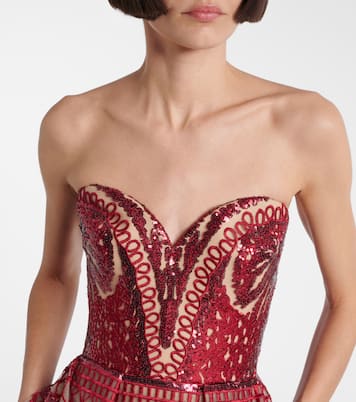 Sequined corset gown | Elie Saab