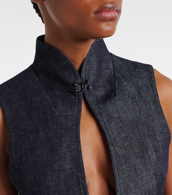 Cutout denim bodysuit | Mugler