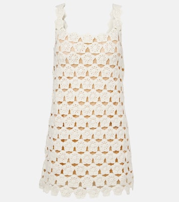 Robe Hoya en crochet de coton à fleurs | Staud