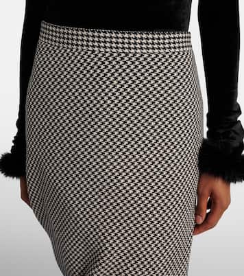 Twisted houndstooth wool pencil skirt | Balenciaga