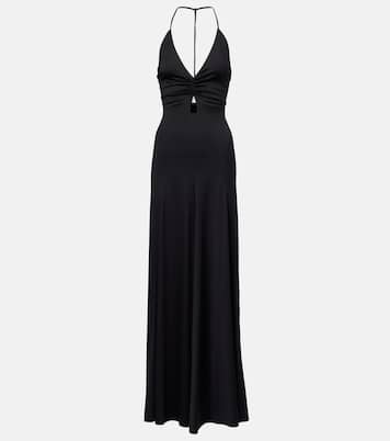 Gathered jersey open-back gown | Victoria Beckham