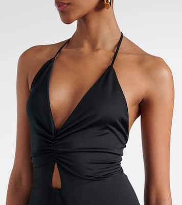 Gathered jersey open-back gown | Victoria Beckham