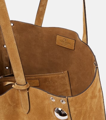 Shopper Nellcôte Medium de ante con tachuelas | Valentino Garavani