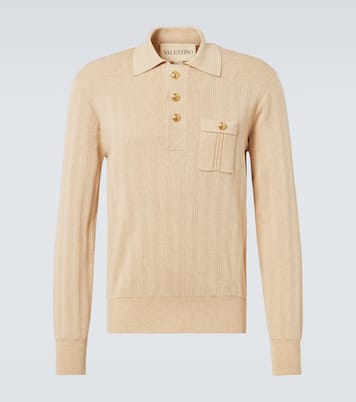 Polo acanalado de algodón | Valentino