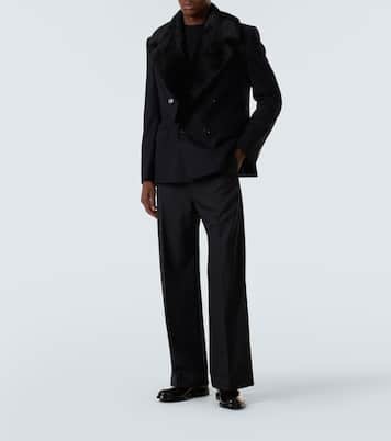 Shearling-trimmed virgin wool blazer | Dolce&Gabbana