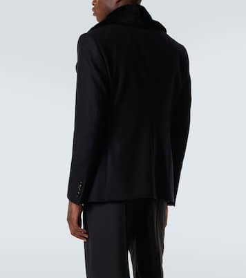 Shearling-trimmed virgin wool blazer | Dolce&Gabbana