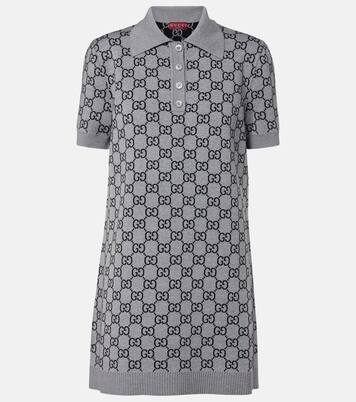 Polokleid GG aus einem Wollgemisch | Gucci