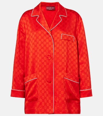 Camicia in raso GG | Gucci