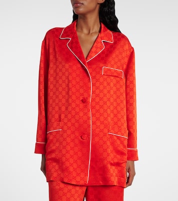 Camicia in raso GG | Gucci