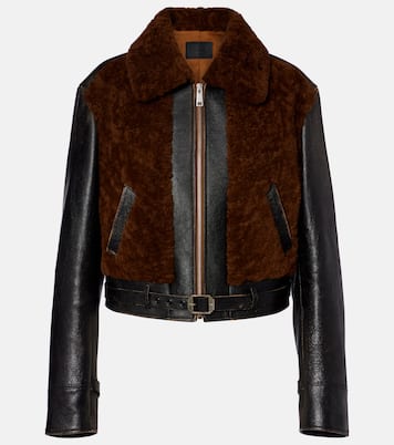 Veste en cuir et shearling | Prada