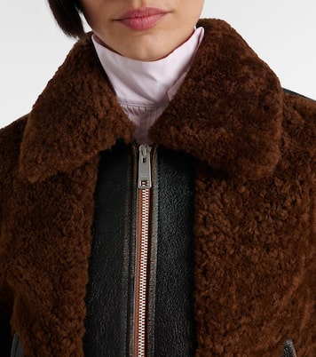 Veste en cuir et shearling | Prada