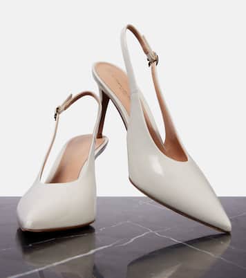 Robbie 85 patent leather slingback pumps | Gianvito Rossi