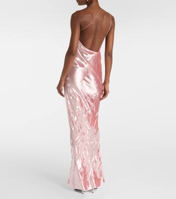 Asymmetric velvet gown | The Sei