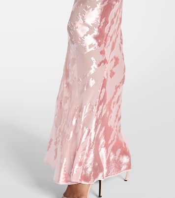 Asymmetric velvet gown | The Sei