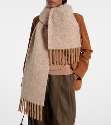 Chevron alpaca-blend scarf | Loro Piana