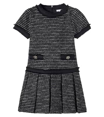 Pleated tweed dress | Patachou