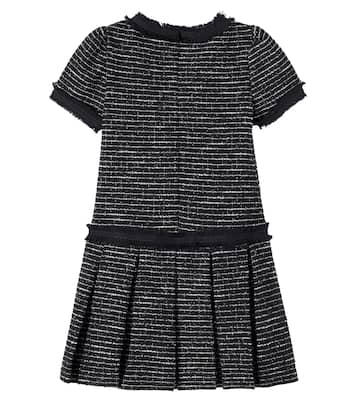 Pleated tweed dress | Patachou
