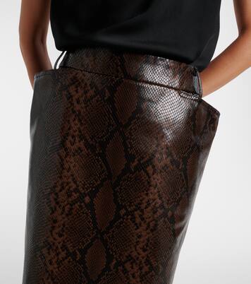 Snake-effect midi skirt | Stella McCartney