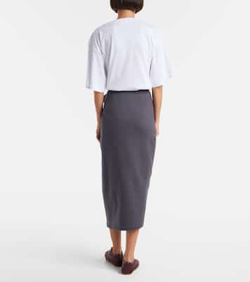 Falda midi de algodón con volantes | Dries Van Noten