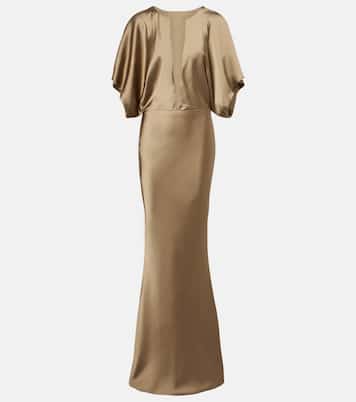 Robe longue Obie en satin | Norma Kamali