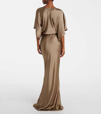 Robe longue Obie en satin | Norma Kamali