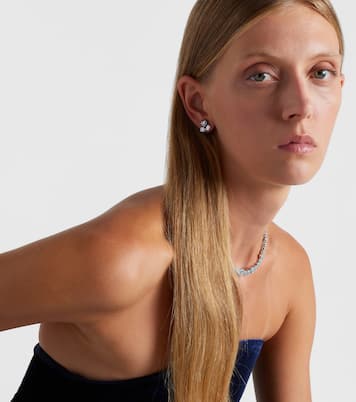 Boucles d'oreilles Cluster Heart en or blanc 18 ct et diamants | Kamyen