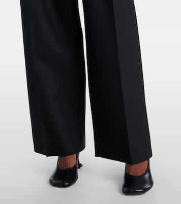 Gathered wool and silk wide-leg pants | Loewe