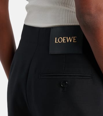 Gathered wool and silk wide-leg pants | Loewe