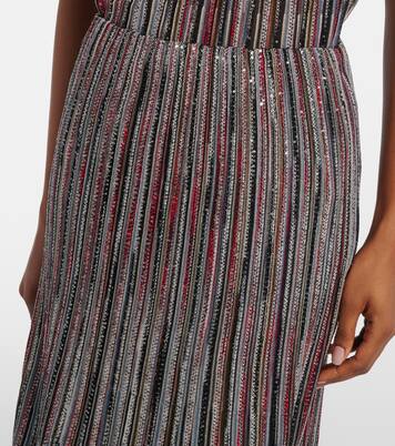 Falda larga de lamé a rayas | Missoni