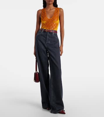 Body GG en velours à ornements | Gucci