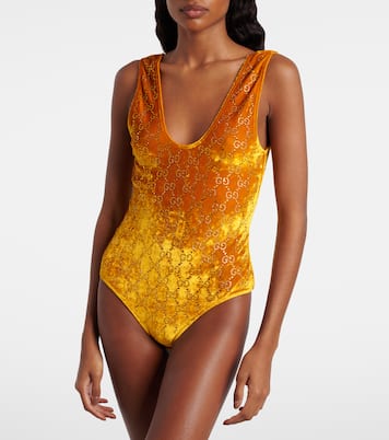 Body GG en velours à ornements | Gucci