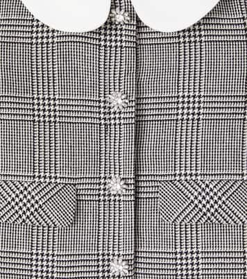 Houndstooth wool-blend jacket  | Self-Portrait Kids