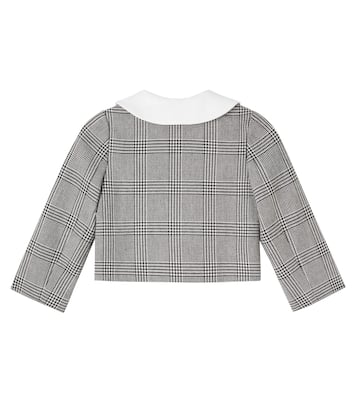 Houndstooth wool-blend jacket  | Self-Portrait Kids